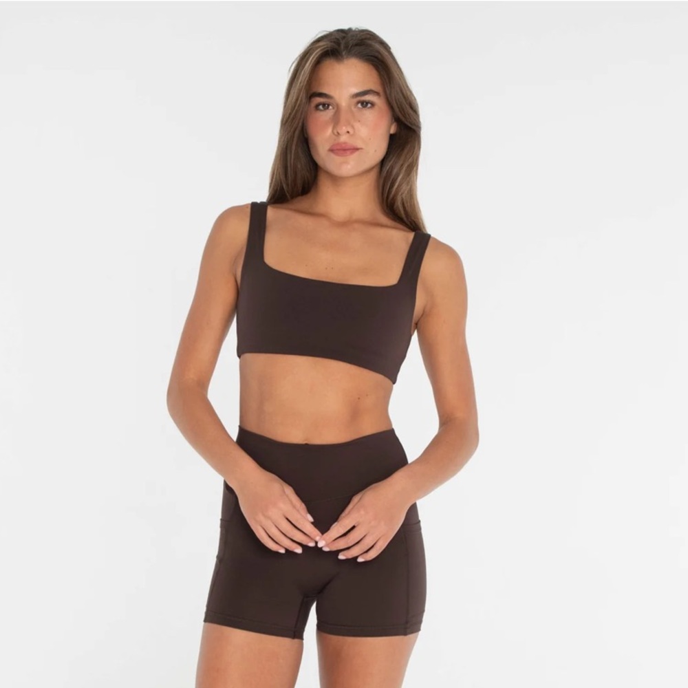 NWT FORM Square Neck Bra | Size Small | Espresso